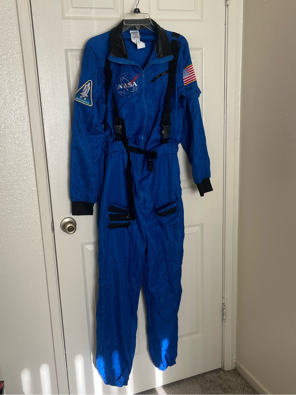 Spirit Blue Adult NASA-Inspired Flight Jumpsuit Costume
